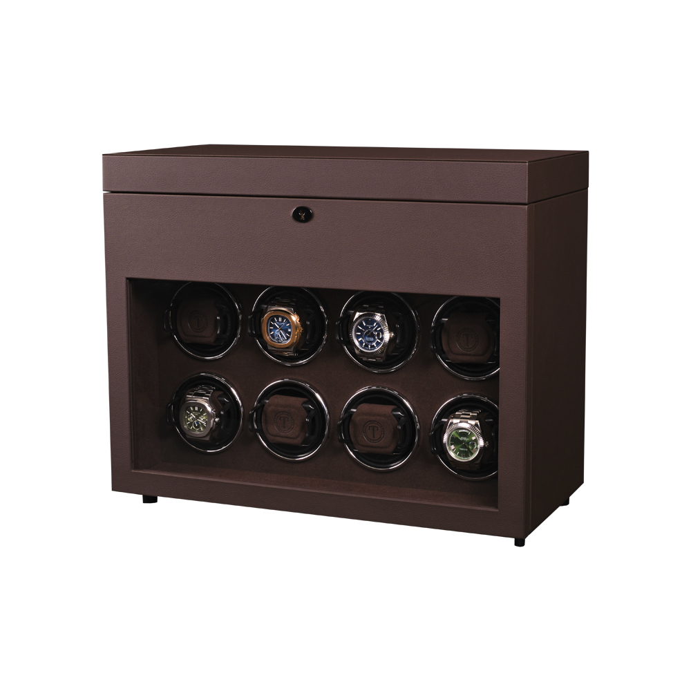 Шкатулка для автоподзавода 8-ми часов и хранения BADGE 08SBR