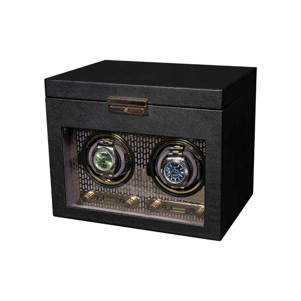 Шкатулка для автоподзавода 2-х часов и хранения BADGE 02S