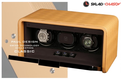 Шкатулка для подзавода 3-х часов Classic3-LBG фото фото 5