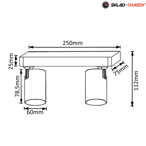 Спот Crystal Lux CLT 017CW2 L250 WH фото фото 2