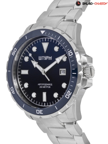 Часы "ШТУРМ" 75983372кк на браслете механические с автоподзаводом фото фото 2