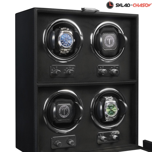 Шкатулка для автоподзавода 4-х часов Badge 04MBL фото фото 4