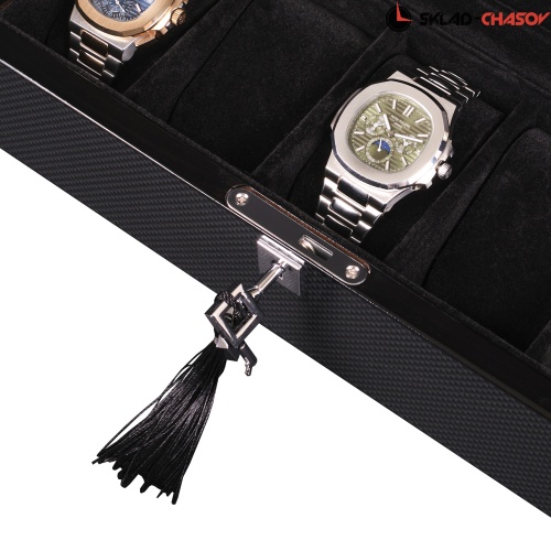 Шкатулка для хранения 5-ти часов CARBON 05 фото фото 3