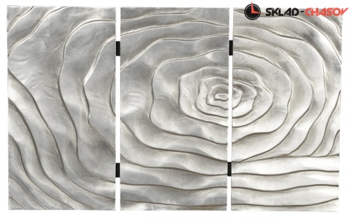 Панно серебристое "Розы" фото