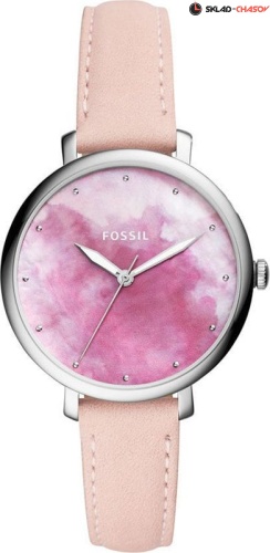 Fossil Jacqueline Three-Hand Blush Leather Watch ES4385 фото