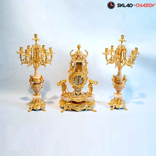 Бронзовые часы с канделябрами RB C1631 фото