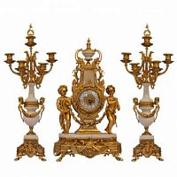 Бронзовые часы с канделябрами Parsa C3113 фото