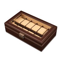 Шкатулка для хранения 12-ти часов Leather 012B фото