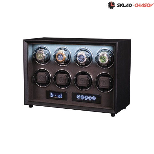 Шкатулка для автоподзавода 8-ми часов и хранения BADGE 08UBL фото фото 2