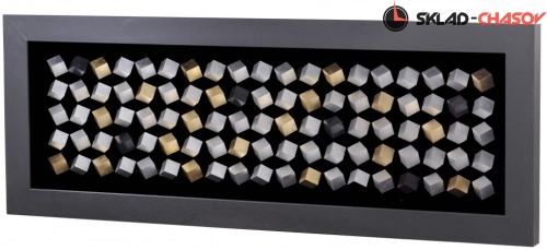 Настенное панно "100 кубов" в чёрной раме фото фото 2