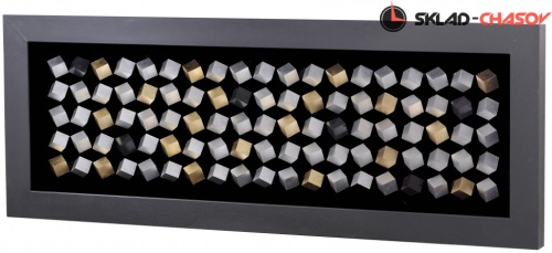 Настенное панно "100 кубов" в чёрной раме фото фото 2