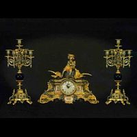 Бронзовые часы с канделябрами Parsa C3115 фото