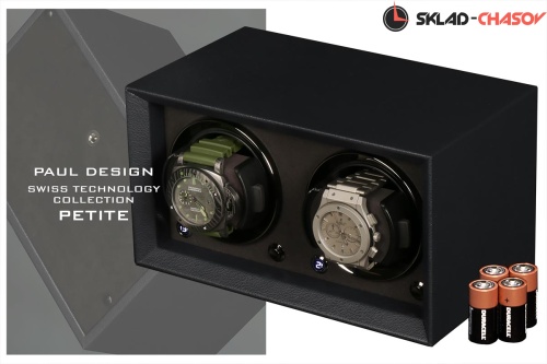 Шкатулка для автоподзавода 2-x часов Petite2-LBK-K фото фото 5