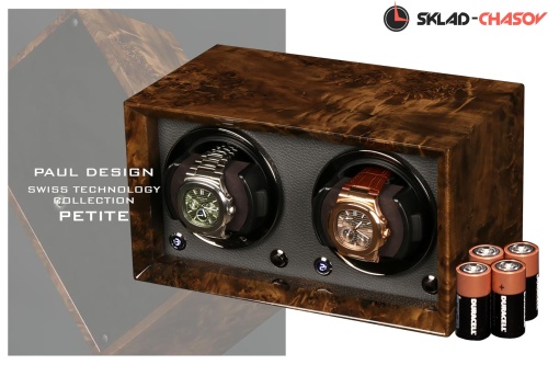 Шкатулка для автоподзавода 2-x часов Petite 2Db-k фото фото 5