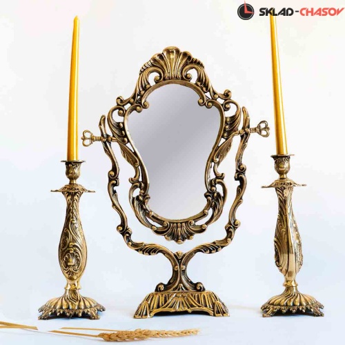 Бронзовое зеркало с подсвечниками MC1202 фото