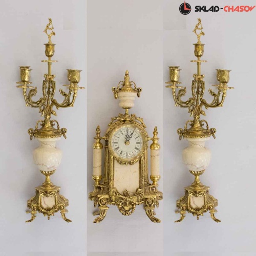 Бронзовые часы с канделябрами RB Купеческие ББ фото