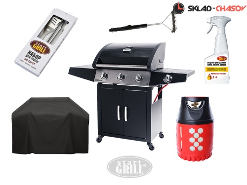 Комплект-минимум: Газовый гриль Esprit-31B SG и инструменты фото