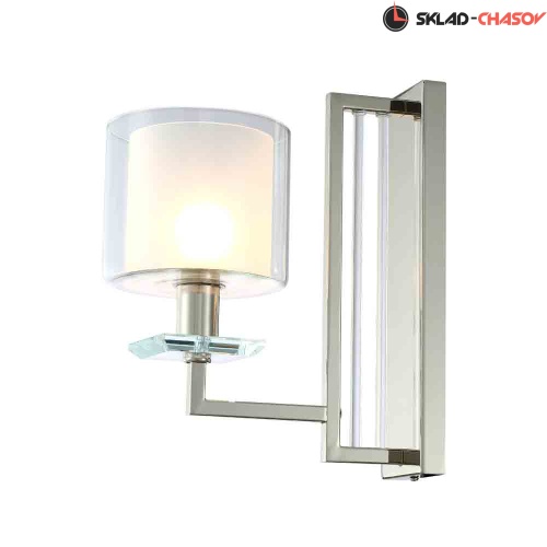 Бра Crystal Lux NICOLAS AP1 NICKEL/WHITE фото фото 2
