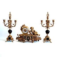 Бронзовые часы с канделябрами RB CS1603 фото
