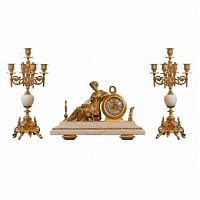 Бронзовые часы с канделябрами Mahdi Luster C3042 фото