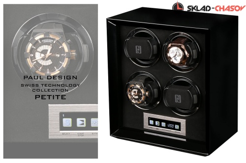 Шкатулка для автоподзавода 4-x часов PETITE 4BLACK фото фото 2
