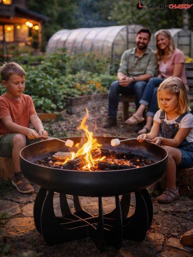 Костровая чаша Факел Лепесток высокий выпуклый 60 (сталь 3мм) фото фото 10