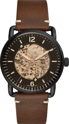 Fossil Commuter Automatic Brown Leather Watch ME3158 фото