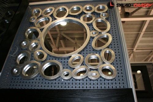 Панно настенное "Кольца с зеркалами - квадрат" фото фото 3