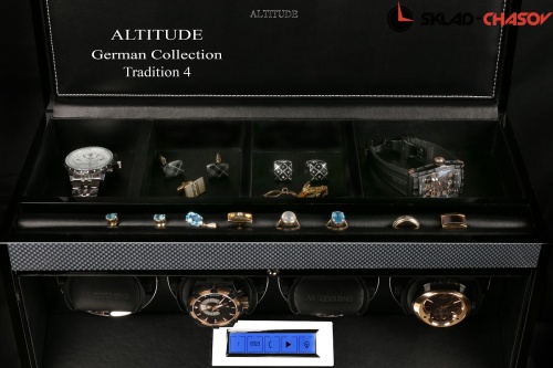 Шкатулка для подзавода 4-x часов. Карбон. Коллекция TRADITION фото фото 7