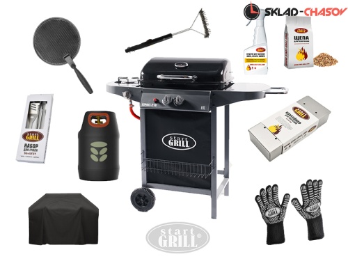 Комплект-стандарт: Газовый гриль Esprit-21B SG и инструменты фото