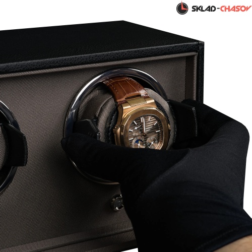Шкатулка для автоподзавода 2-х часов Wolf 461203 фото фото 5