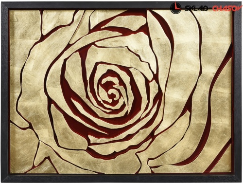 Панно Бутон розы (золото) настенное фото