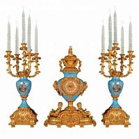 Бронзовые часы с канделябрами Mahdi Luster C3063 фото