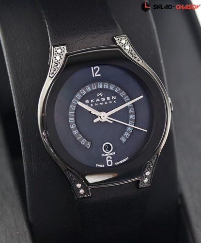 Женские Skagen Leather Swiss 886SBLB фото фото 2