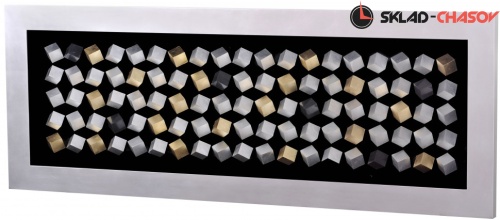 Настенное панно "100 кубов" в серебристой раме фото фото 3