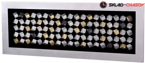 Настенное панно "100 кубов" в серебристой раме фото фото 3