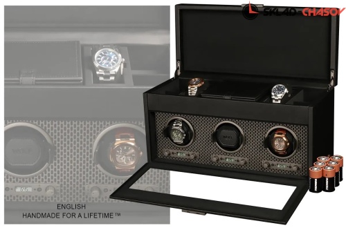 Шкатулка для автоподзавода 3-х часов Wolf 469403 фото фото 4