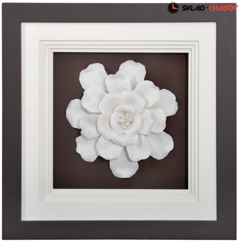 Панно керамическое "Цветок 1" в раме фото фото 2
