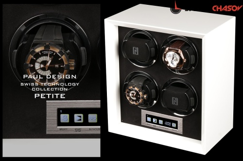 Шкатулка для автоподзавода 4-x часов PETITE 4 WHITE фото фото 4