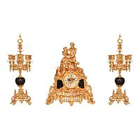 Бронзовые часы с канделябрами Pars Bronze CHC2013 фото