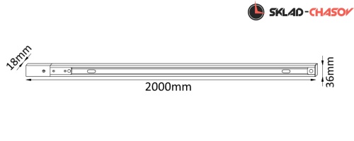 Шинопровод однофазный с питанием и заглушкой Crystal Lux CLT 0.11 01 L2000 BL фото фото 2