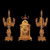 Бронзовые часы с канделябрами Lampa C-139 фото