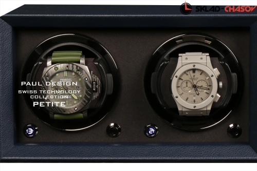 Шкатулка для автоподзавода 2-x часов Petite2-LBU-K фото фото 5