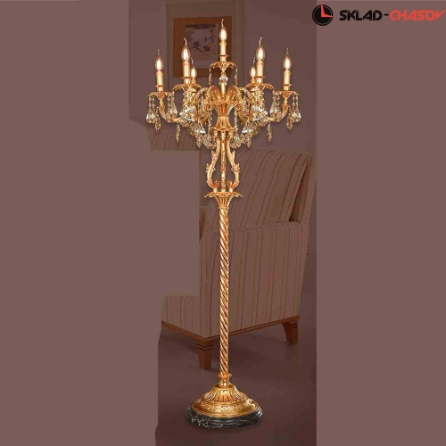 Бронзовый торшер Pars Luster FL9803/6+1 фото