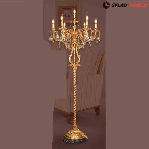 Бронзовый торшер Pars Luster FL9803/6+1 фото