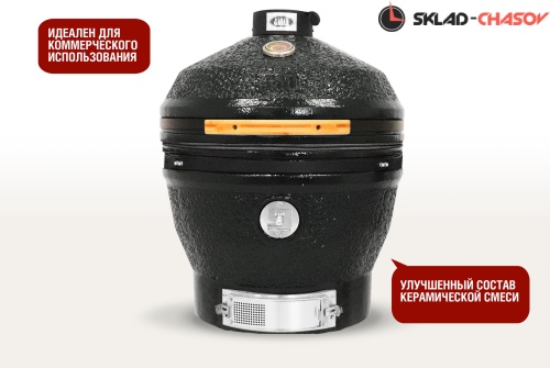 Керамический гриль-барбекю CFG CHEF, 61 см/24 дюйма (черный) фото фото 2