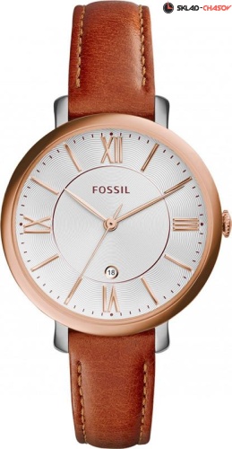 Fossil Jacqueline Brown Leather Watch ES3842 фото