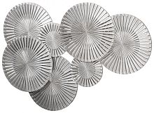 Дизайнерское панно "Зонтики большие серебро" фото