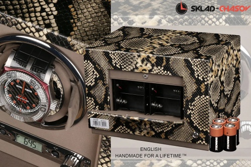 Шкатулка для автоподзавода 2-х часов Wolf 461822 фото фото 2