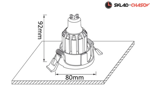 Встраиваемый светильник Crystal Lux CLT 002С1 BL фото фото 2